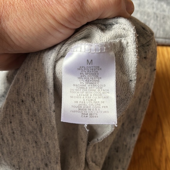 ANTHROPOLOGY Iris & Navy cowl neck/asymmetrical gray shirt. Like new. - Picture 7 of 7